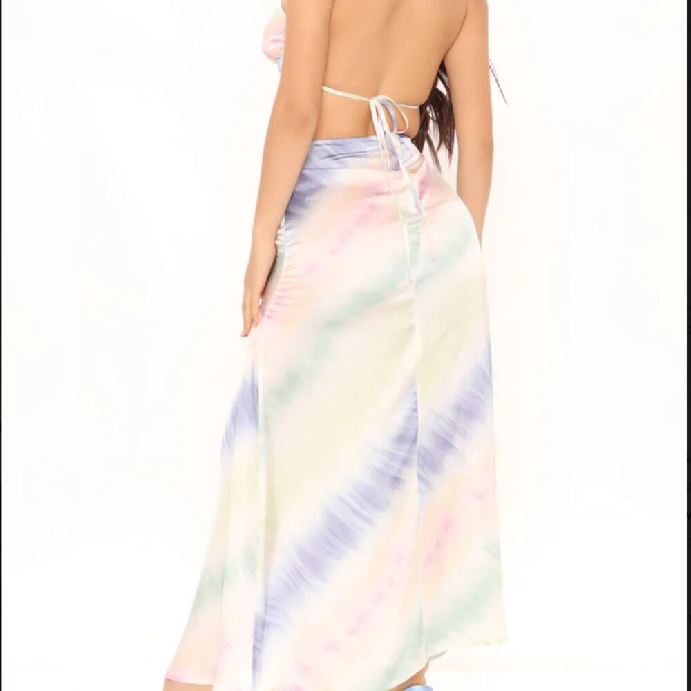 Sloane Satin Maxi Skirt Set - Mint-XS - Picture 3 of 5
